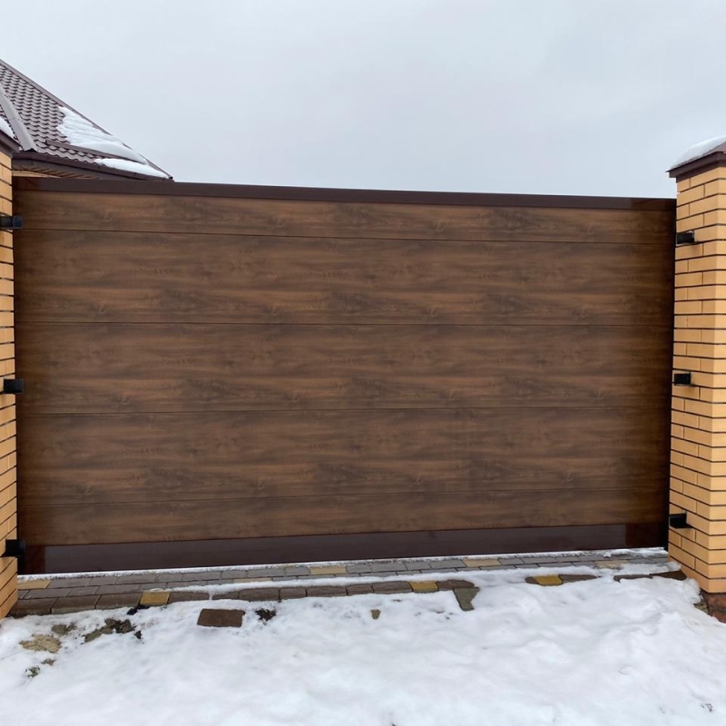 Откатные ворота Prestige 3800x2000 и калитка Prestige 900x2000 Марди Старый Оскол