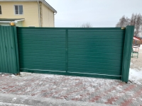 Въездные откатные ворота Prestige RAL 6005 зелёный мох Марди Истра