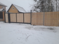 Въездные откатные ворота 3650х1875 и калитка 800х1875 с заполнением заказчика Марди Белгород