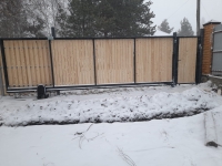 Въездные откатные ворота 3650х1875 и калитка 800х1875 с заполнением заказчика Марди Белгород