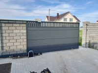 Откатные ворота Prestige 4100x1995 и калитка Prestige 800х1995 RAL 7016 серый антрацит Марди Воронеж