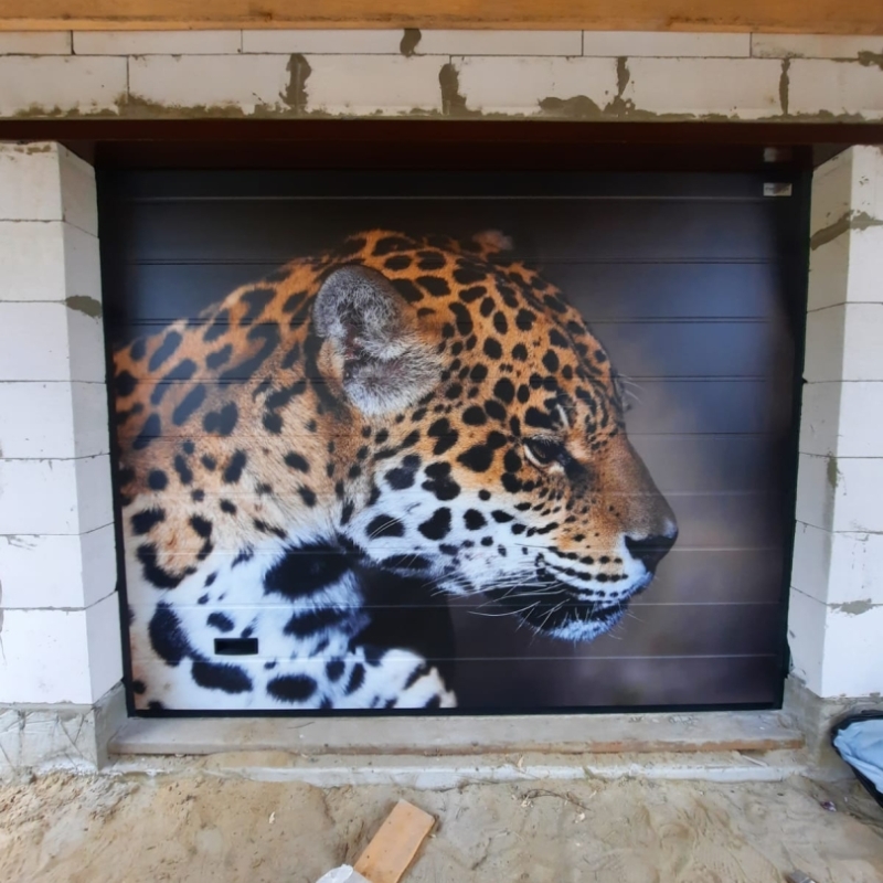 Секционные гаражные ворота Prestige с фотопечатью 2750х2305 Марди Старый Оскол